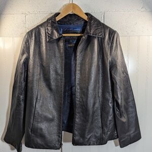Wilson's Black Leather Women's Pelle Studio Jacket Size Large Thinsulate Ultra